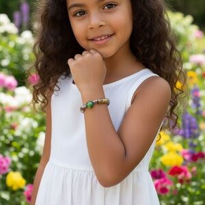 Child’s Bracelet Handmade Glass Beaded Stretchy Bracelet